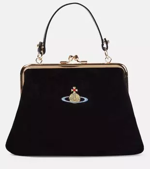Бархатный клатч Granny Small Vivienne Westwood, черный