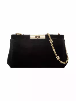 Бархатный клатч Marlene Medium Dolce&Gabbana, черный