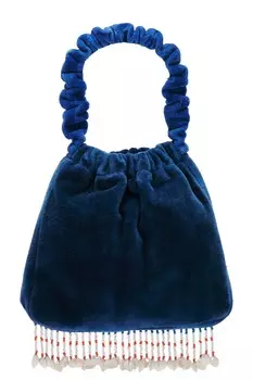 Бархатный клатч vancouver Free People, синий