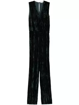 Бархатный комбинезон Antonelli, зеленый