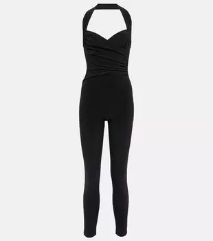 Бархатный комбинезон Cayla NORMA KAMALI, черный