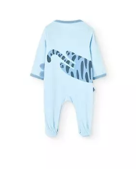 Бархатный комбинезон для мальчика с длинными рукавами и принтом Boboli, розовый