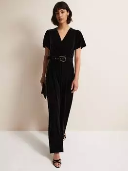 Бархатный комбинезон Holly Phase Eight, черный