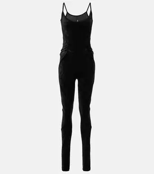 Бархатный комбинезон lilies zephyr Rick Owens, черный