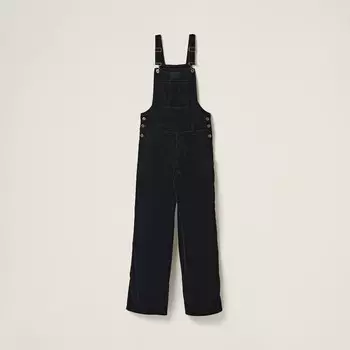 Бархатный комбинезон Miu Miu, черный