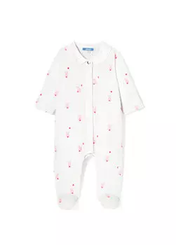 Бархатный комбинезон с рисунком для маленьких девочек Jacadi Paris