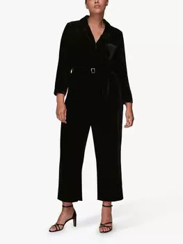 Бархатный комбинезон Whistles Avery, черный