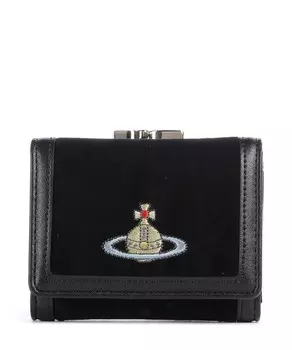 Бархатный кошелек небольшого размера из хлопка Vivienne Westwood, черный