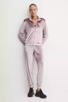 Бархатный костюм EA7 Emporio Armani, фиолетовый