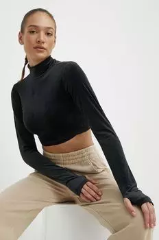 Бархатный лонгслив adidas Originals, черный