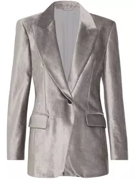 Бархатный пиджак Brunello Cucinelli, серый