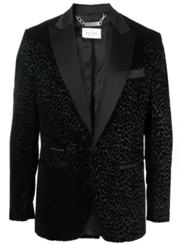 Бархатный пиджак Lord Fit Philipp Plein, черный