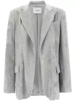 Бархатный пиджак Nude, серый