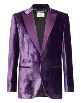 Бархатный пиджак Philipp Plein, фиолетовый