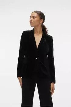 Бархатный пиджак Vero Moda, черный