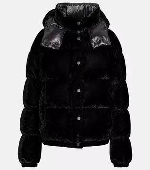 Бархатный пуховик Daos MONCLER, черный