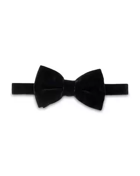 Бархатный шелковый галстук-бабочка Eton, черный