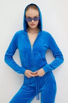 Бархатный свитшот HERITAGE ROBYN Juicy Couture, синий