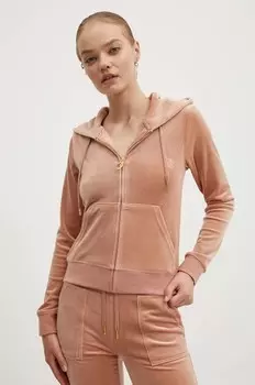 Бархатный свитшот Juicy Couture ROBERTSON GOLD, бежевый