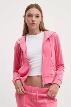 Бархатный свитшот Juicy Couture, розовый