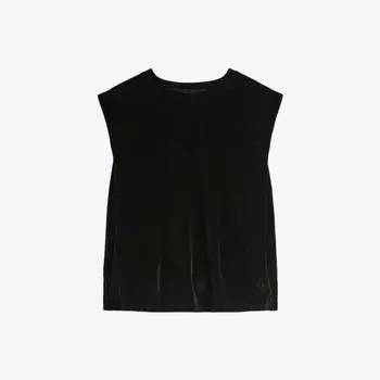 Бархатный топ без рукавов Esmayaa Ted Baker, черный