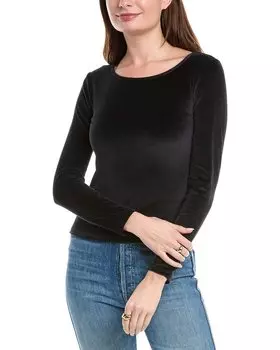 Бархатный топ James Perse, черный