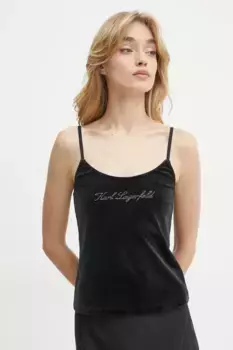 Бархатный топ Karl Lagerfeld, черный