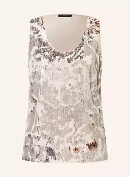 Бархатный топ с пайетками Oui, золотой