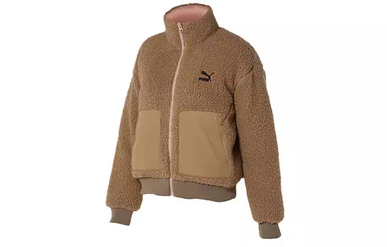 Бархатный жакет DEVA Женский Коричневый /Розовый Puma