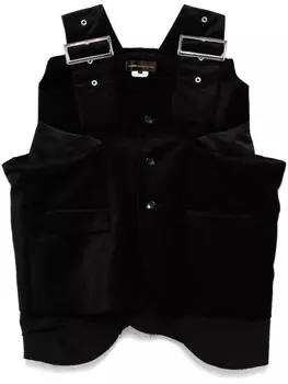 Бархатный жилет Comme Des Garons, черный