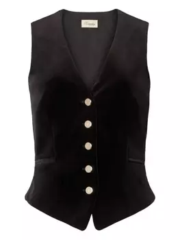 Бархатный жилет Temperley London, черный