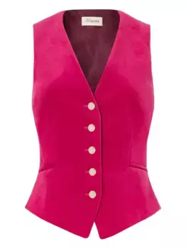 Бархатный жилет Temperley London, розовый