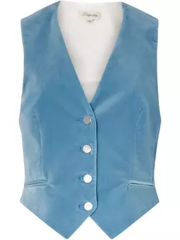 Бархатный жилет Temperley London, синий
