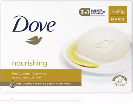 Барное мыло с аргановым маслом Dove Cream Oil, 4 90 g