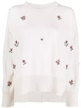 Barrie джемпер с цветочной вышивкой, нейтральный цвет