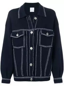 Barrie джинсовая куртка с декоративной строчкой, синий