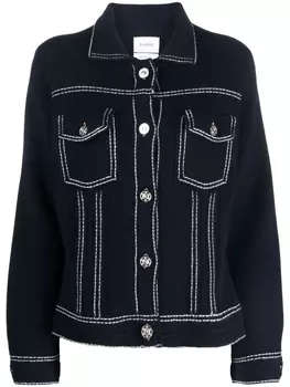 Barrie джинсовая куртка с контрастной строчкой, синий