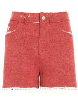 Barrie джинсовые шорты с бахромой, красный