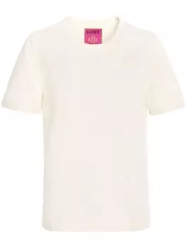 Barrie футболка из смесового кашемира с круглым вырезом, белый
