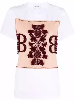 Barrie футболка с кашемировой нашивкой, белый