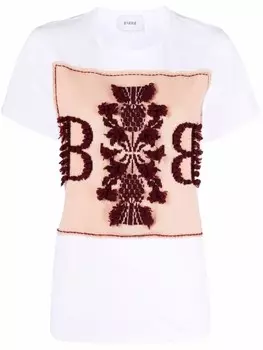 Barrie футболка с кашемировой нашивкой, белый