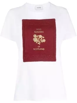 Barrie футболка с нашивкой-логотипом, белый