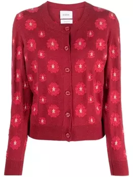 Barrie кардиган с цветочной вышивкой, красный