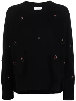 Barrie кашемировая блузка с графичным принтом, черный