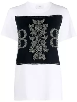 Barrie кашемировая футболка оверсайз с нашивкой-логотипом, белый