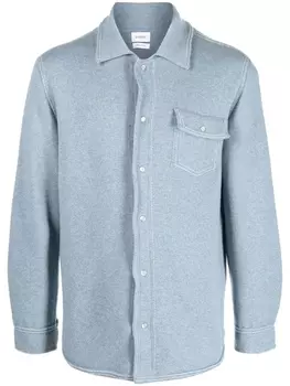 Barrie кашемировая рубашка с длинными рукавами, синий