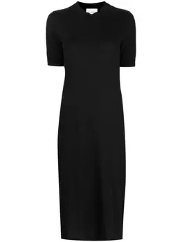 Barrie кашемировое платье миди, черный