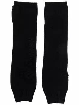 Barrie кашемировые перчатки-митенки, черный