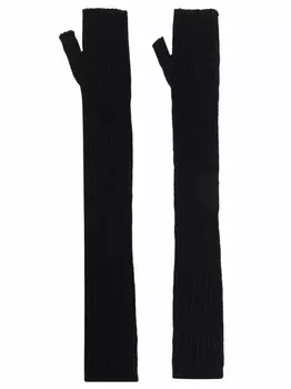 Barrie кашемировые перчатки-митенки, черный