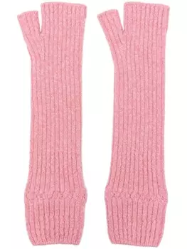 Barrie кашемировые перчатки-митенки, розовый